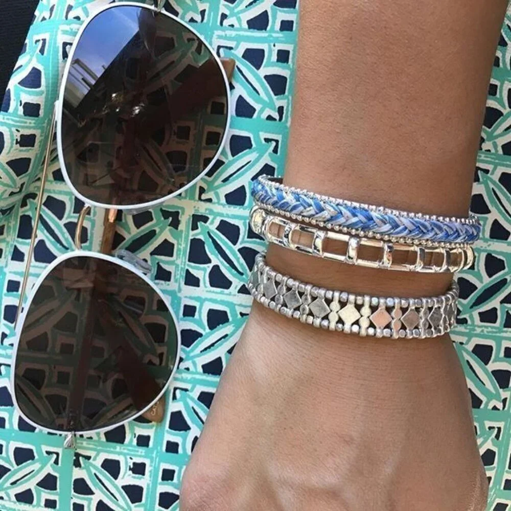 💜 Stella & Dot Cage Cuff Silver Brand New!